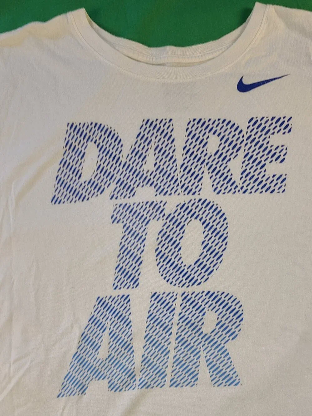 Nike Dare To Air Tee Shirt Men's XXL White & Blue